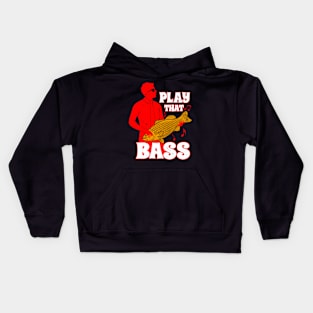 Play That Bass Funny Bass Fish Musician Meme Kids Hoodie